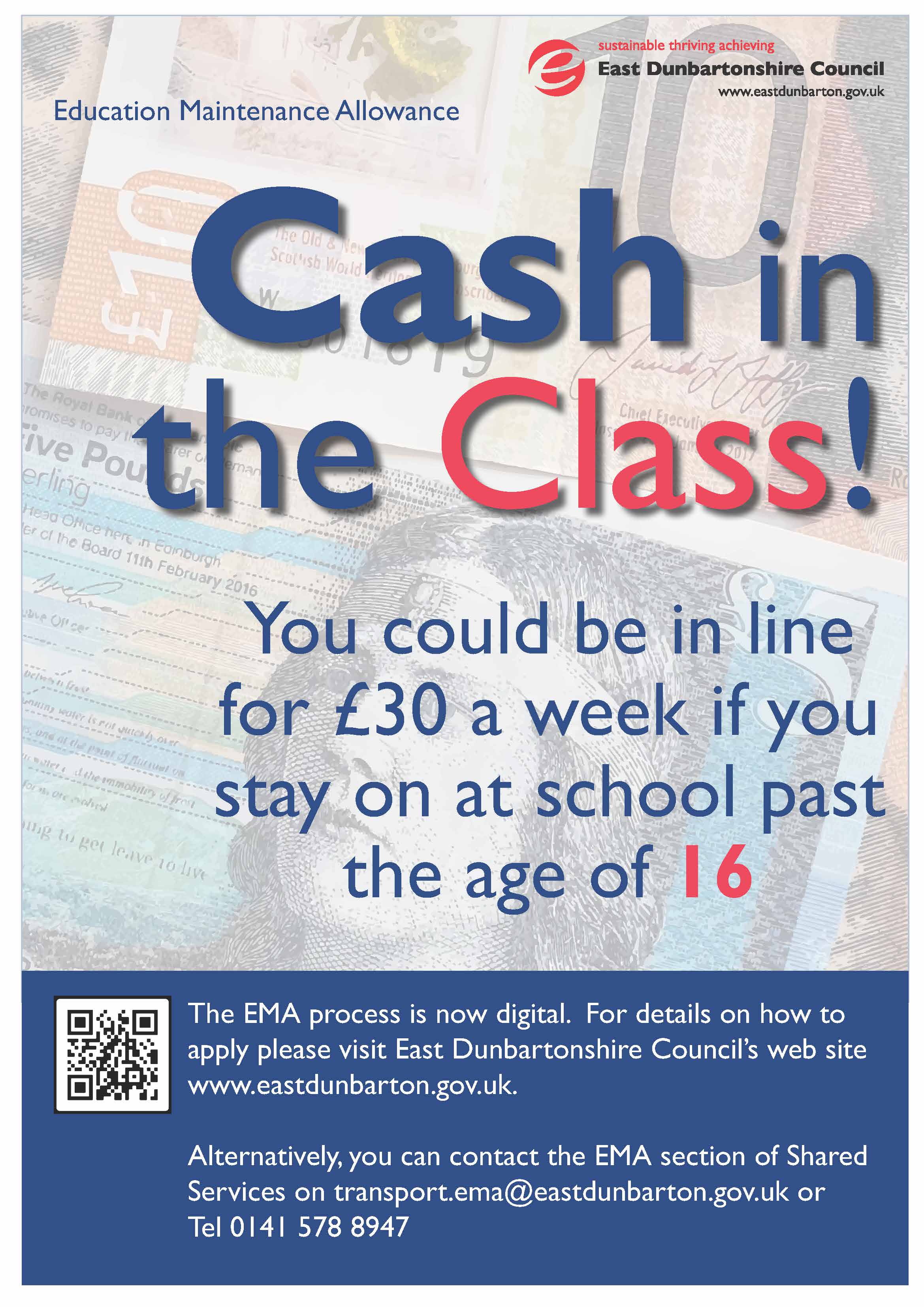 cash for in class poster
